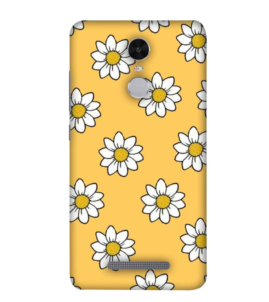 PS1316-White Sunflower Back Cover for Xiaomi Redmi Note 4