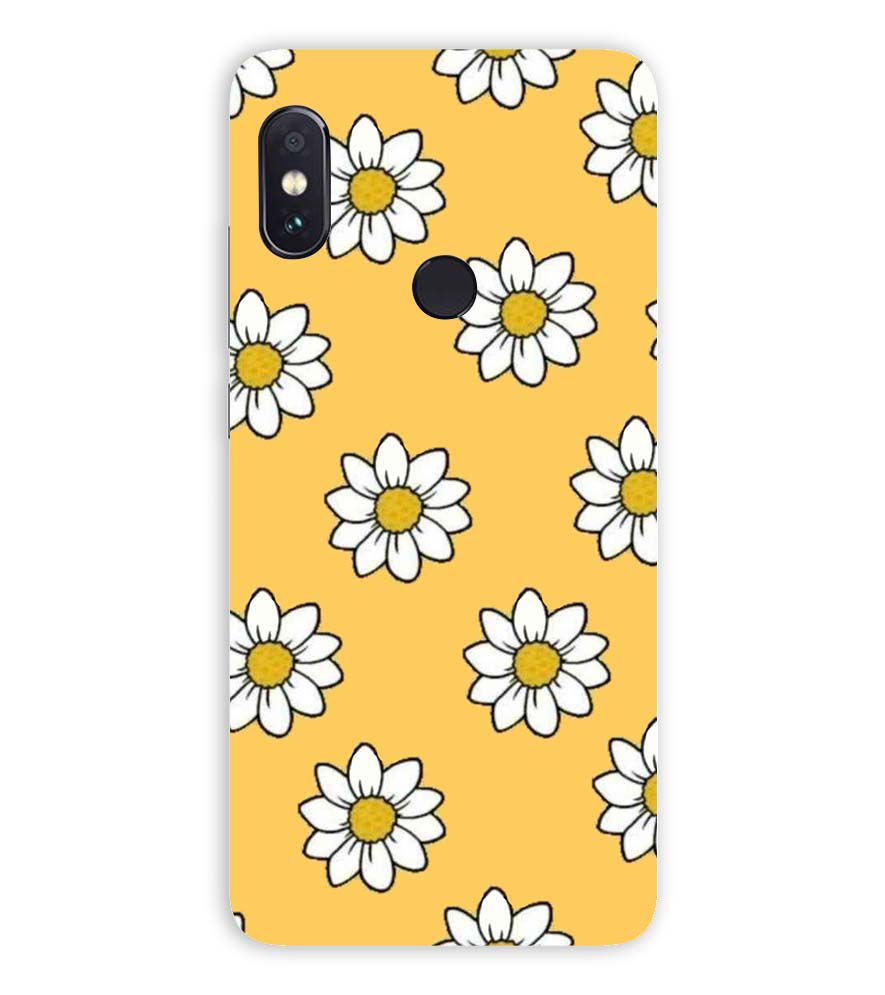 PS1316-White Sunflower Back Cover for Xiaomi Redmi Note 5 Pro