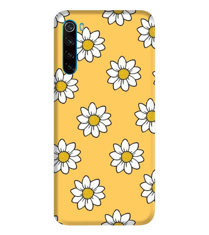 PS1316-White Sunflower Back Cover for Xiaomi Redmi Note 8