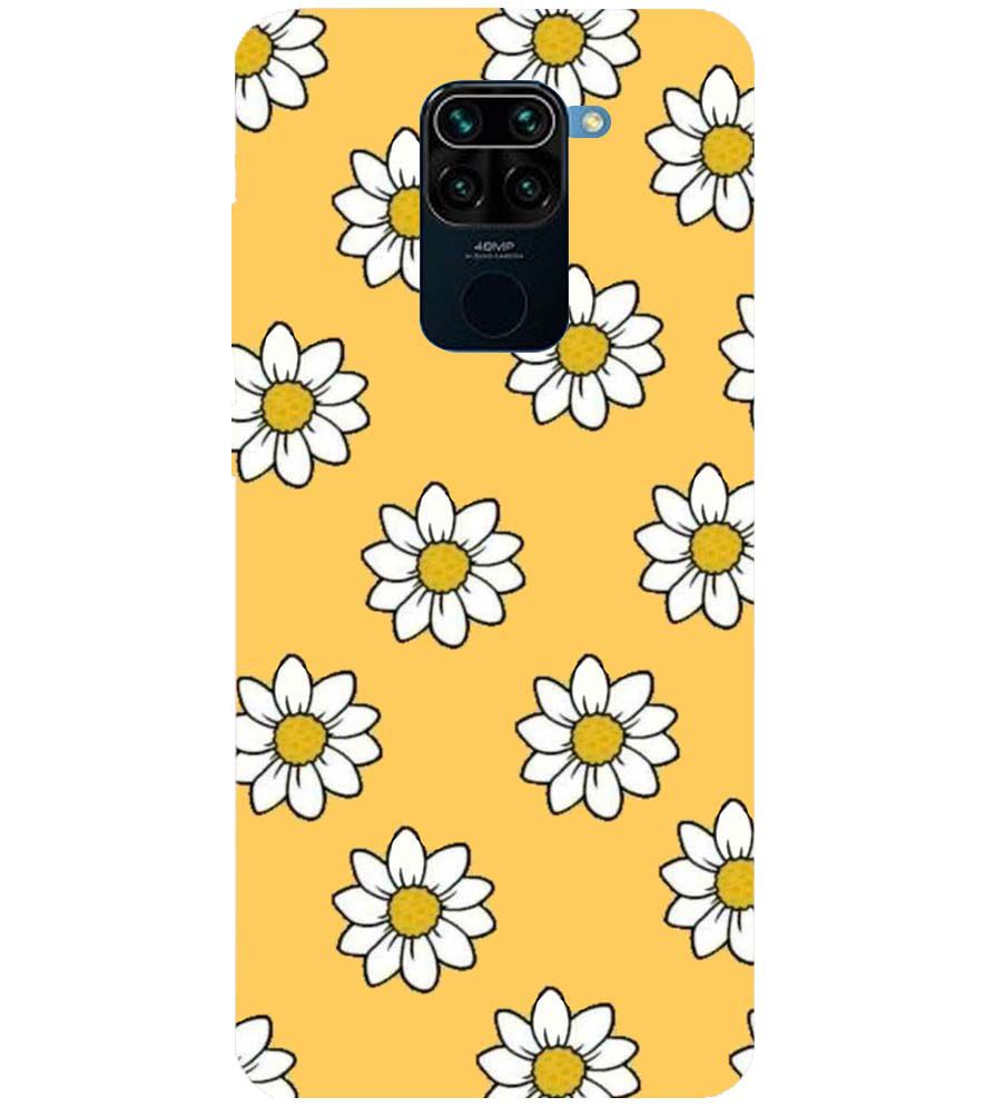 PS1316-White Sunflower Back Cover for Xiaomi Redmi Note 9