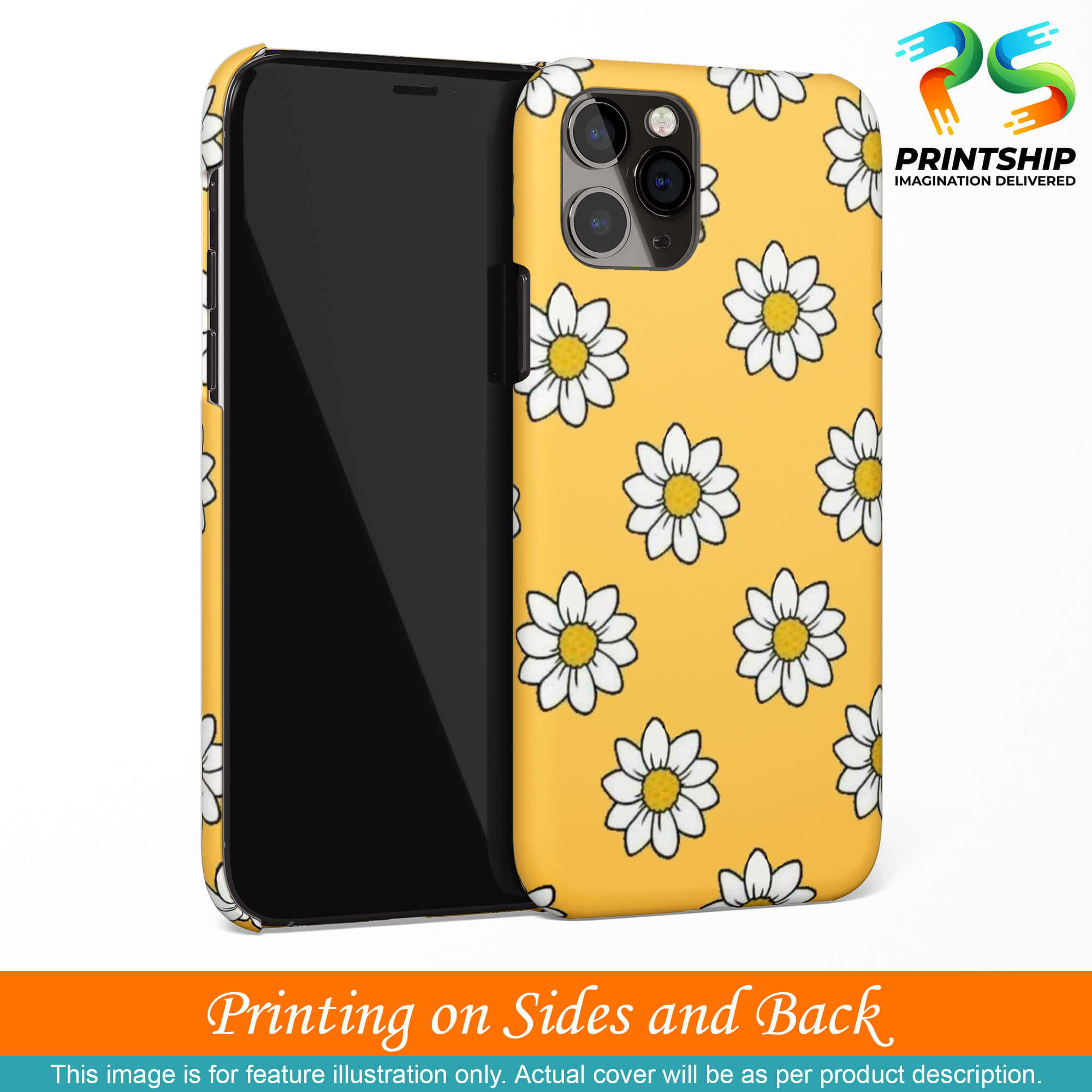 PS1316-White Sunflower Back Cover for Apple iPhone XS Max-Image3