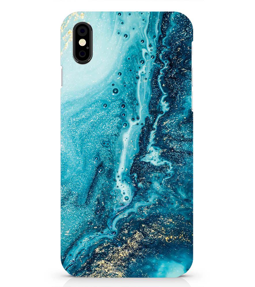 PS1317-Blue Marbles Back Cover for Apple iPhone X