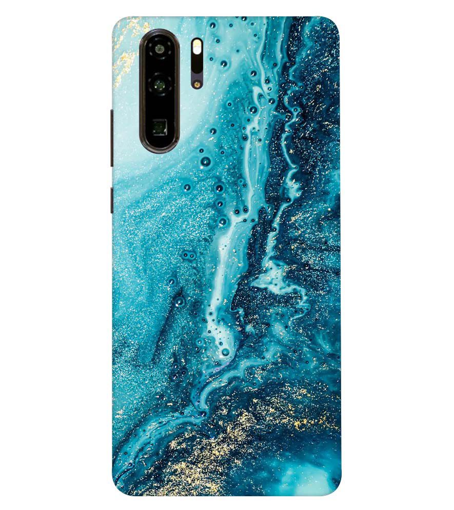 PS1317-Blue Marbles Back Cover for Huawei P30 Pro