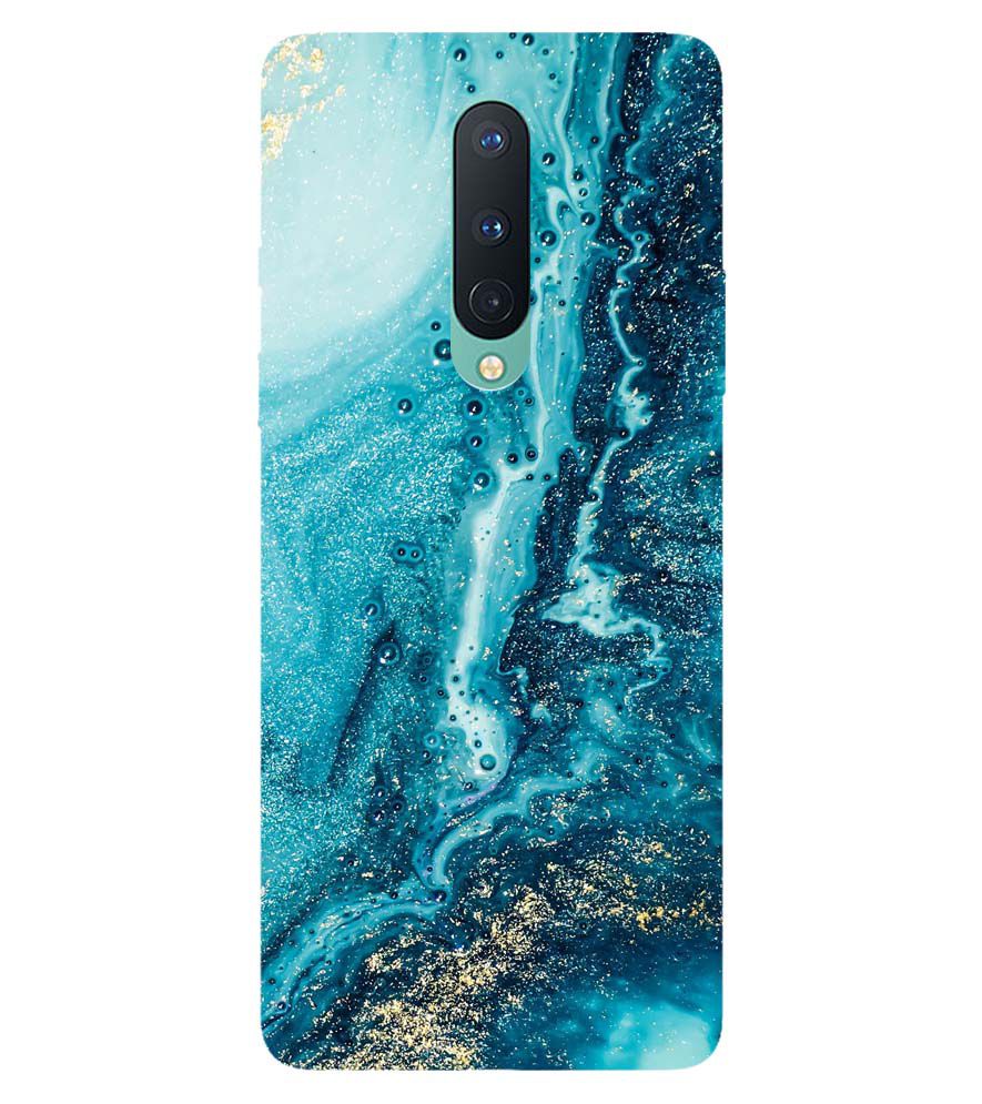 PS1317-Blue Marbles Back Cover for OnePlus 8