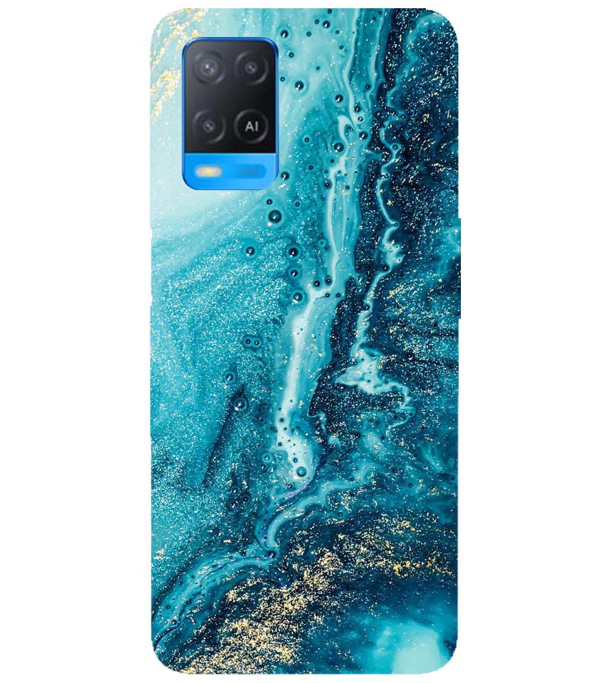 PS1317-Blue Marbles Back Cover for Oppo A54