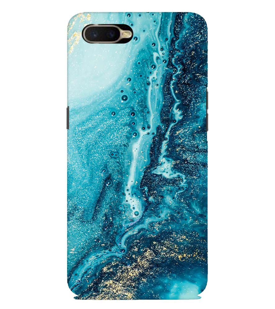 PS1317-Blue Marbles Back Cover for Oppo K1