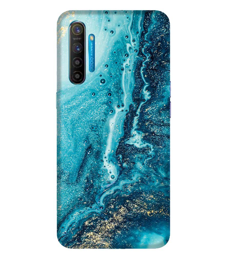 PS1317-Blue Marbles Back Cover for Oppo K5