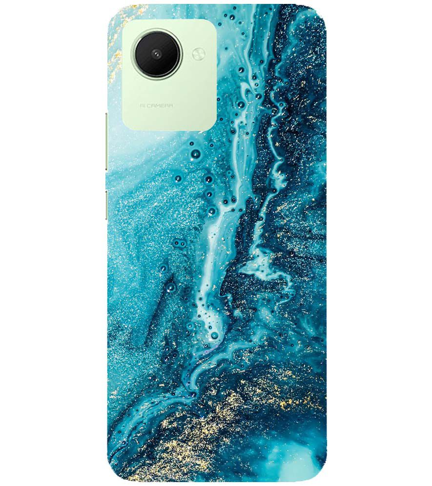 PS1317-Blue Marbles Back Cover for Realme C30