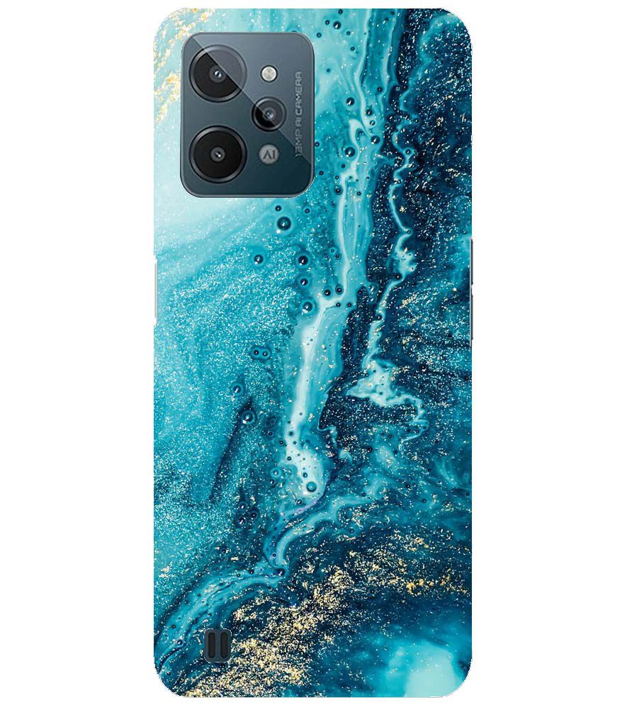 PS1317-Blue Marbles Back Cover for Realme C31