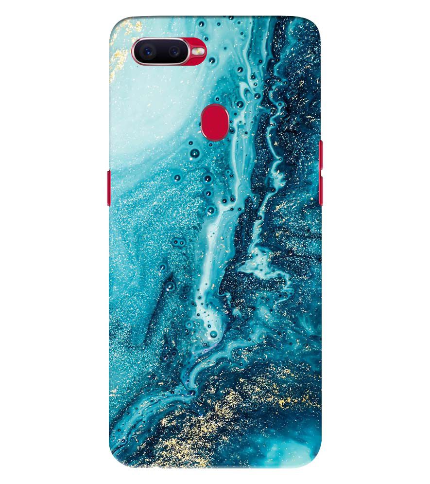 PS1317-Blue Marbles Back Cover for Realme U1