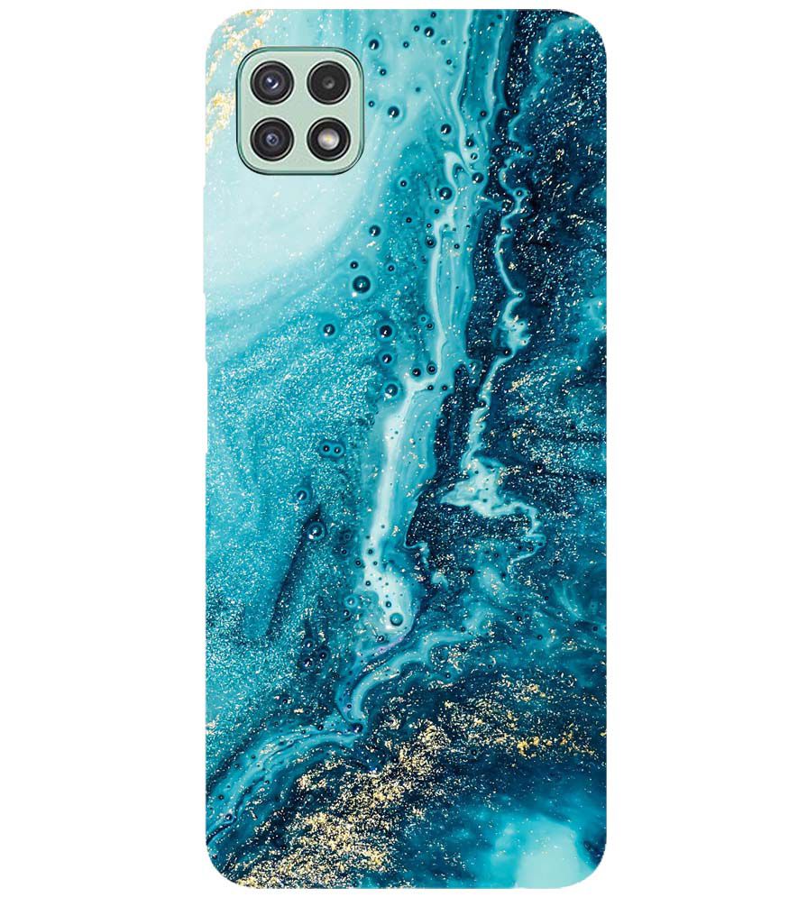 PS1317-Blue Marbles Back Cover for Samsung Galaxy A22 5G