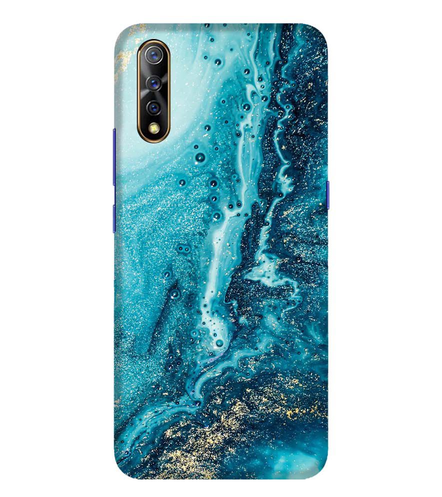 PS1317-Blue Marbles Back Cover for Vivo S1