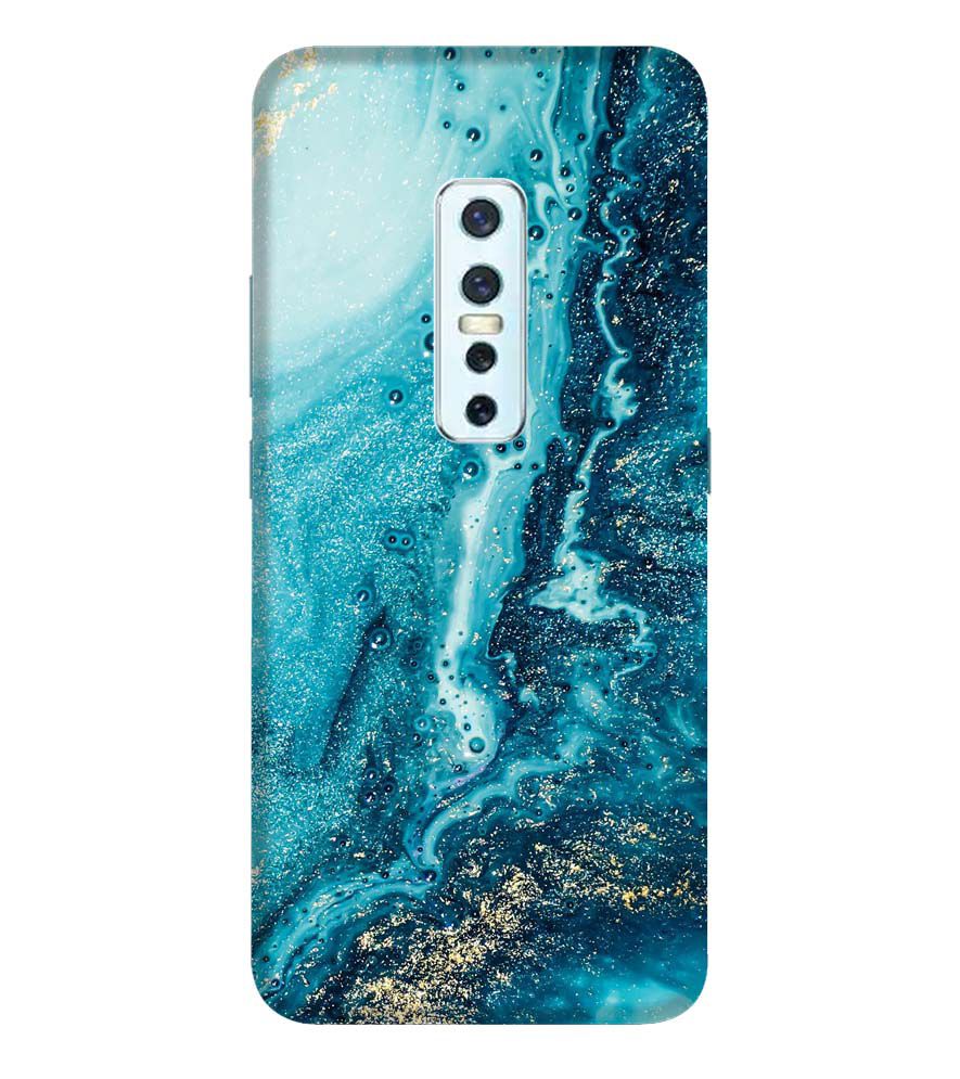 PS1317-Blue Marbles Back Cover for Vivo V17 Pro