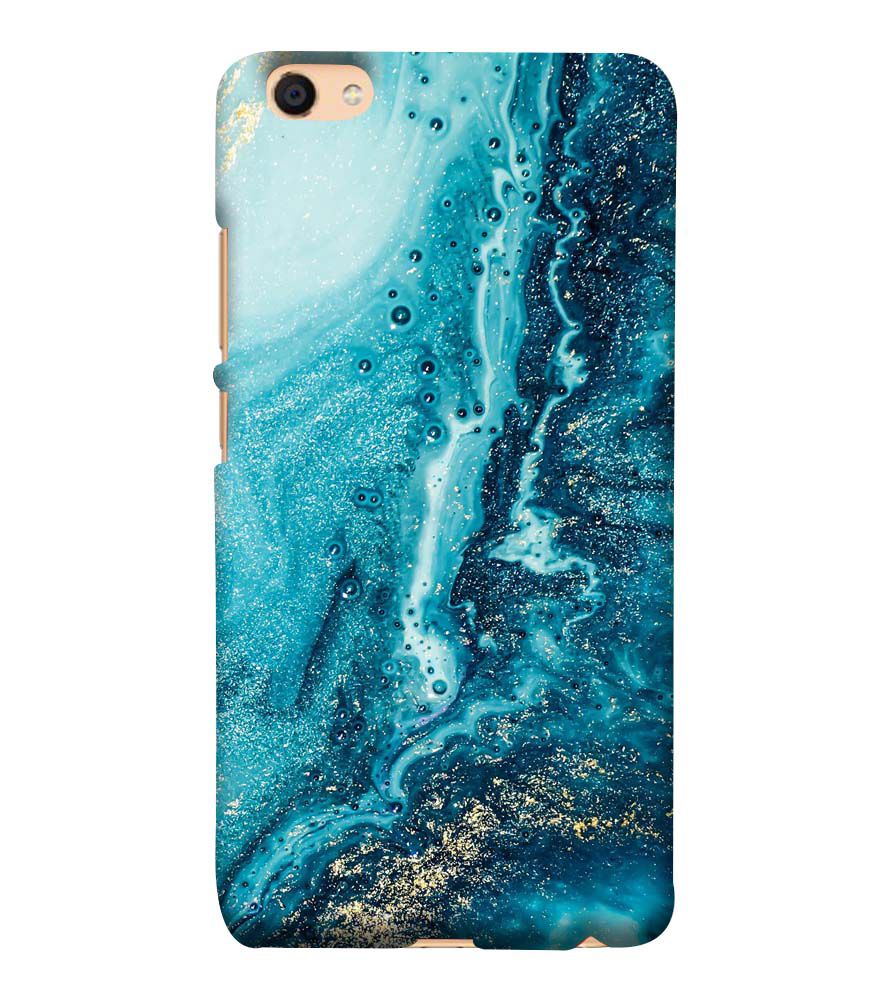 PS1317-Blue Marbles Back Cover for Vivo Y55L