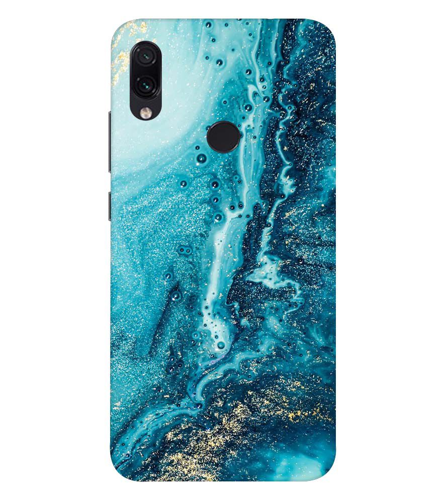 PS1317-Blue Marbles Back Cover for Xiaomi Redmi 7