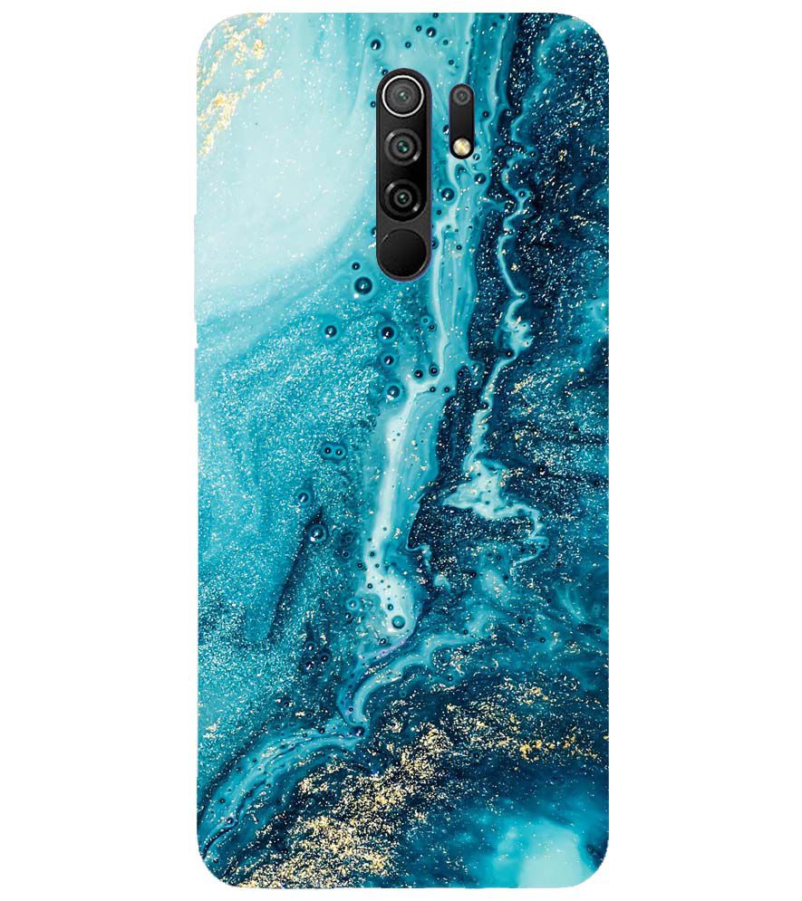 PS1317-Blue Marbles Back Cover for Xiaomi Redmi 9 Prime