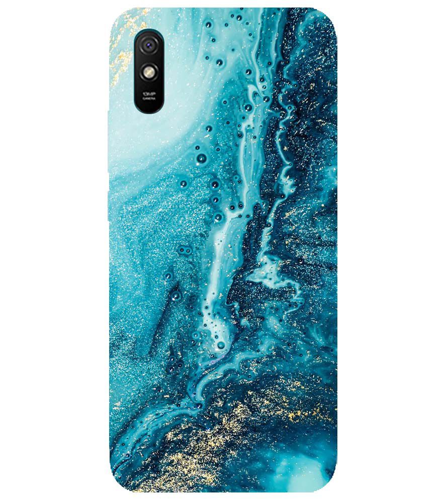 PS1317-Blue Marbles Back Cover for Xiaomi Redmi 9i