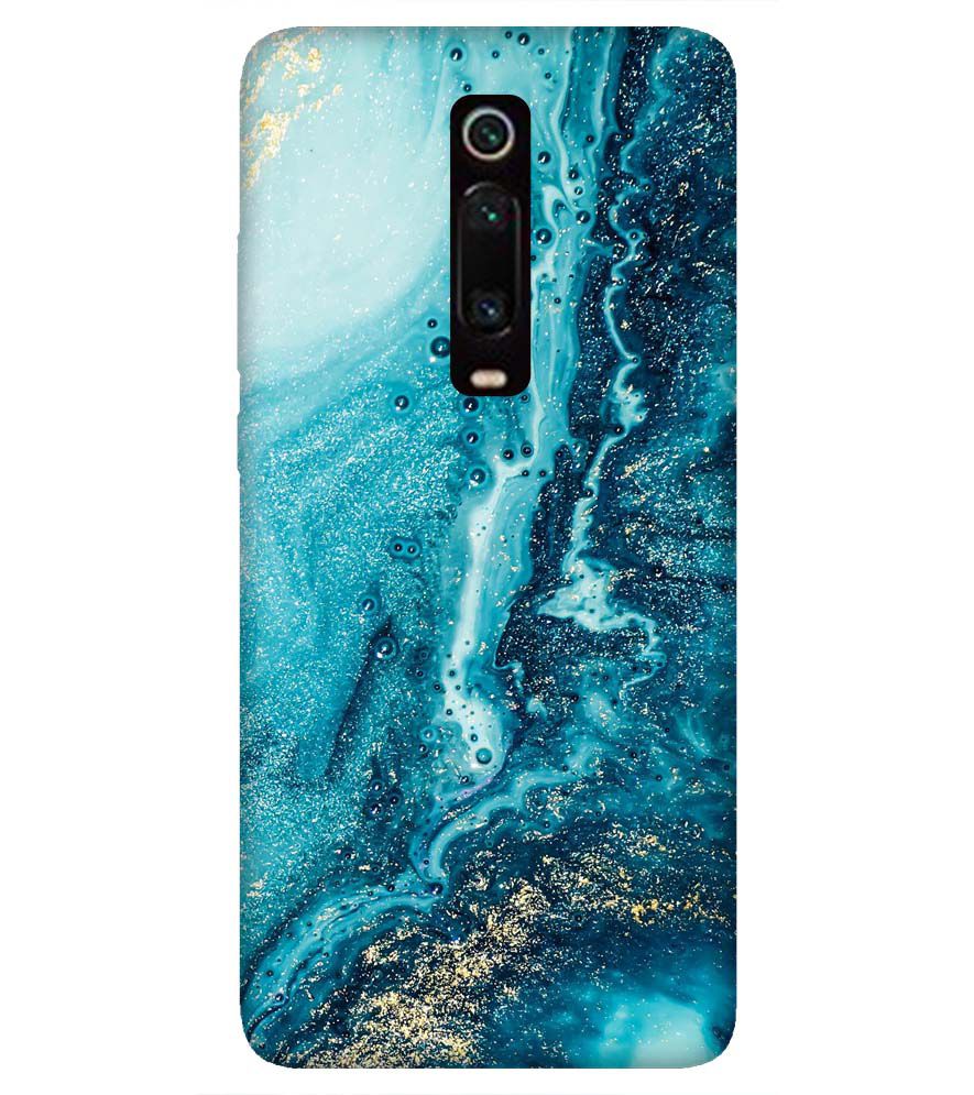 PS1317-Blue Marbles Back Cover for Xiaomi Redmi K20 and K20 Pro