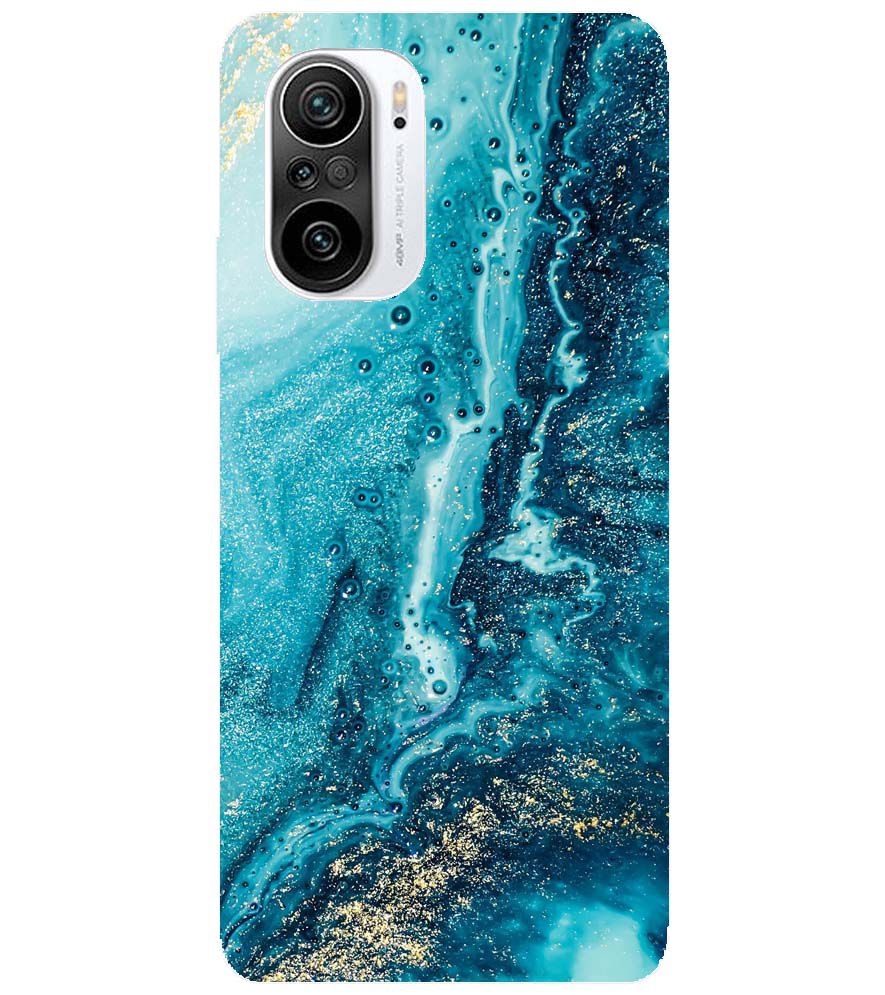 PS1317-Blue Marbles Back Cover for Xiaomi Redmi K40