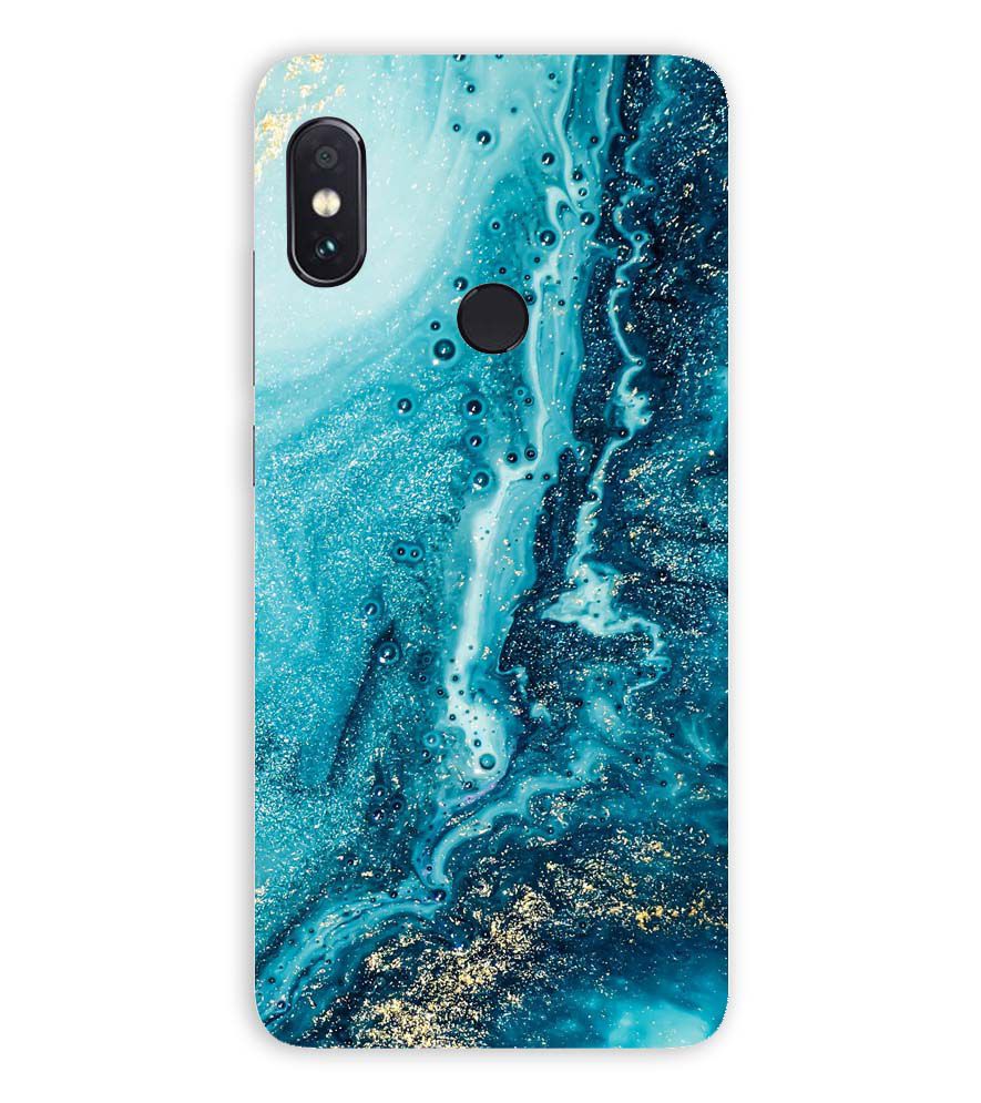 PS1317-Blue Marbles Back Cover for Xiaomi Redmi Note 5 Pro