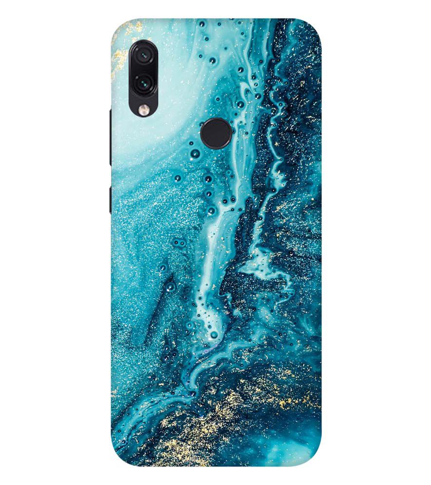 PS1317-Blue Marbles Back Cover for Xiaomi Redmi Note 7S