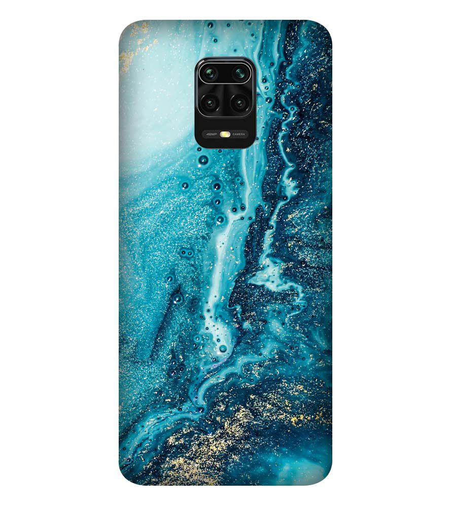 PS1317-Blue Marbles Back Cover for Xiaomi Redmi Note 9S