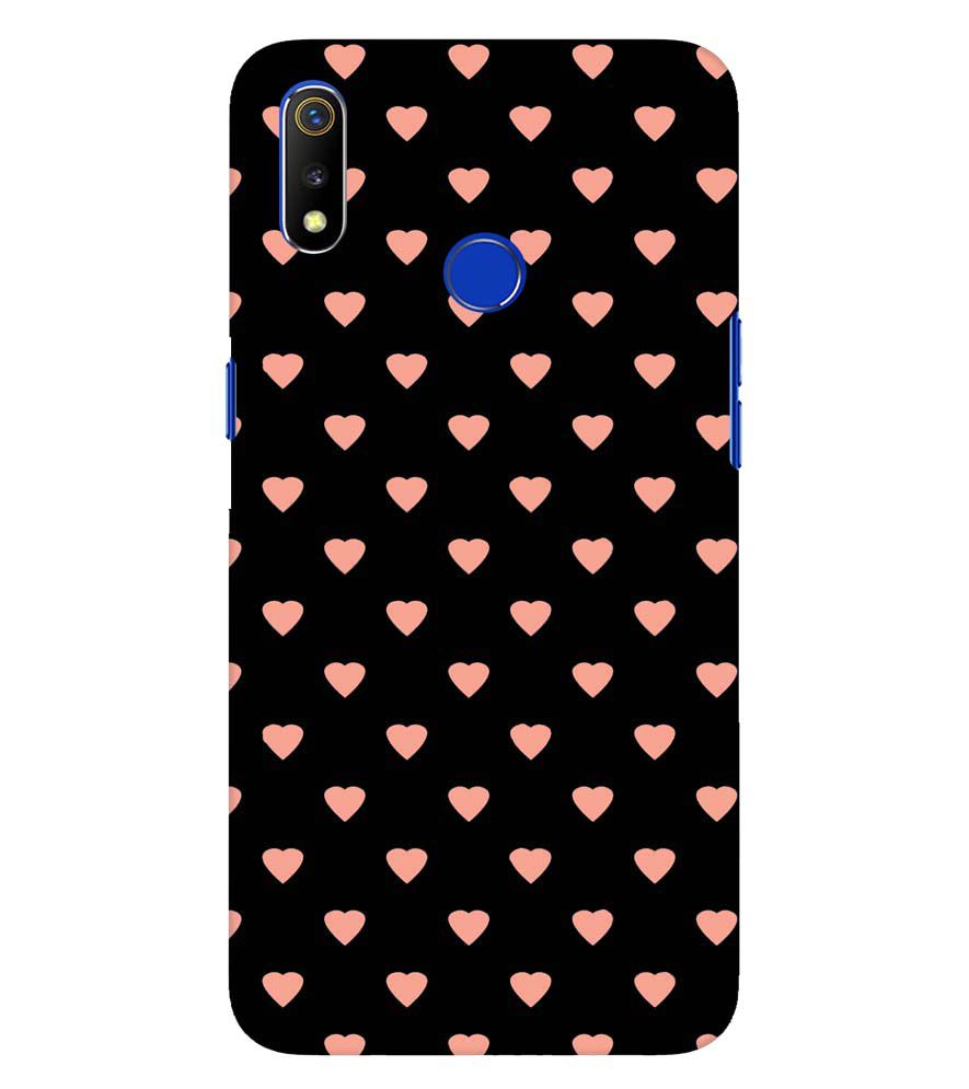 PS1318-Hearts All Over Back Cover for Oppo Realme 3