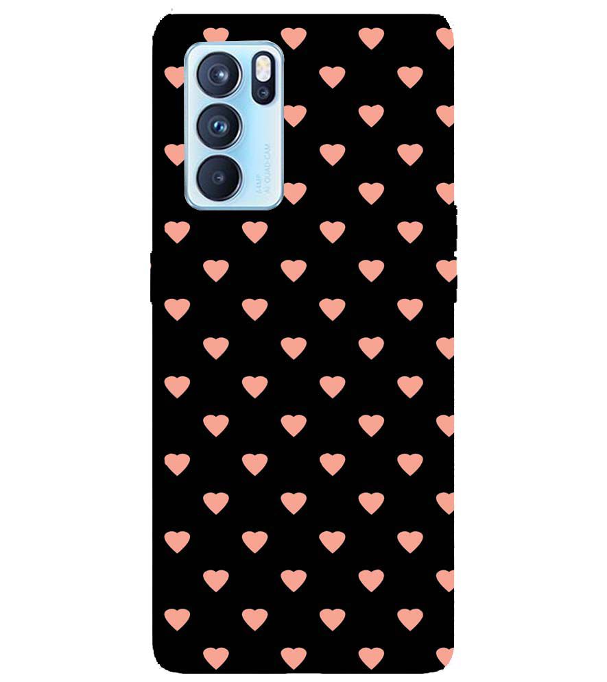 PS1318-Hearts All Over Back Cover for Oppo Reno6 5G