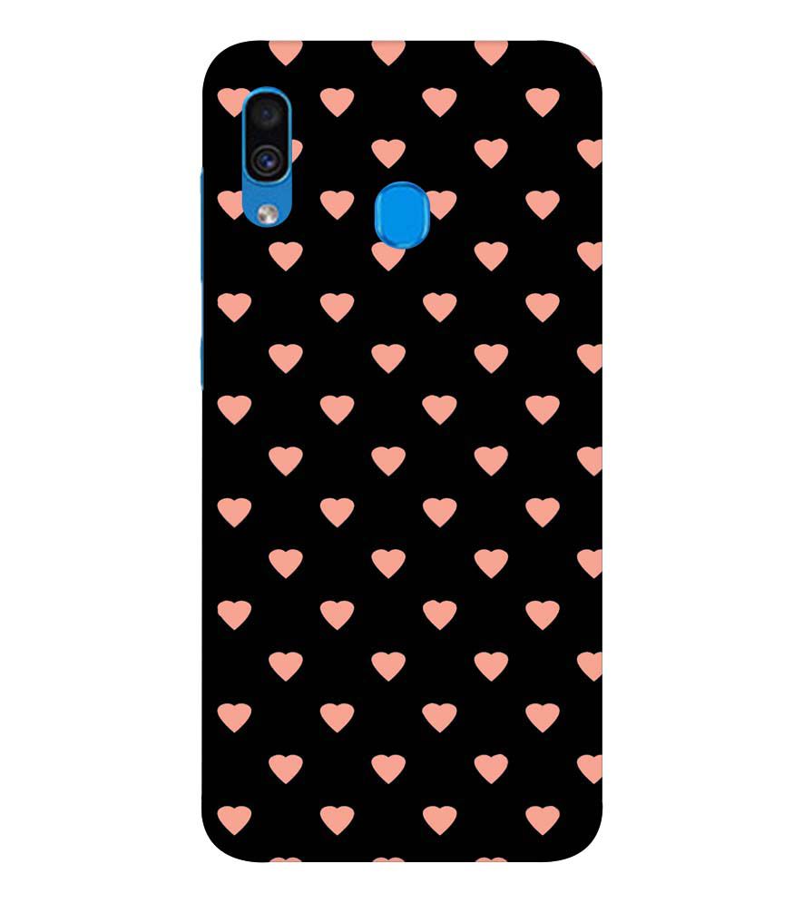 PS1318-Hearts All Over Back Cover for Samsung Galaxy A20