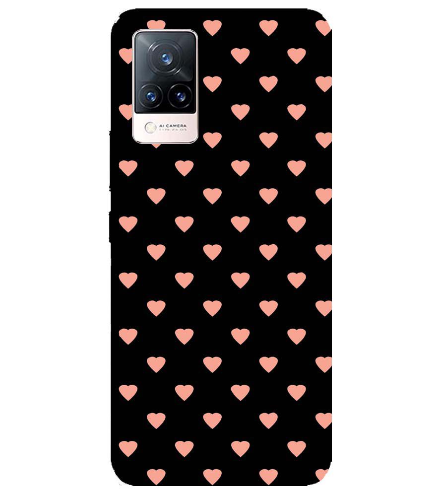 PS1318-Hearts All Over Back Cover for Vivo V21 5G