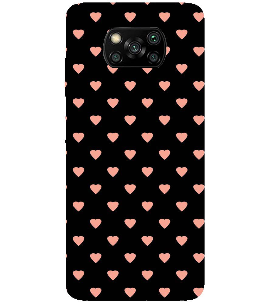 PS1318-Hearts All Over Back Cover for Xiaomi Poco X3 Pro