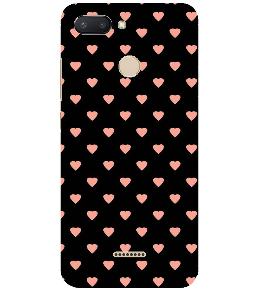 PS1318-Hearts All Over Back Cover for Xiaomi Redmi 6