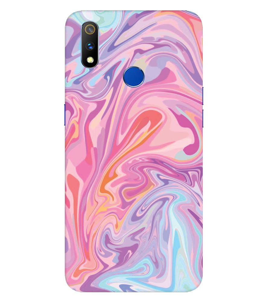 PS1319-Pink Premium Marble Back Cover for  Realme X Lite