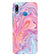 PS1319-Pink Premium Marble Back Cover for Huawei P20 Lite