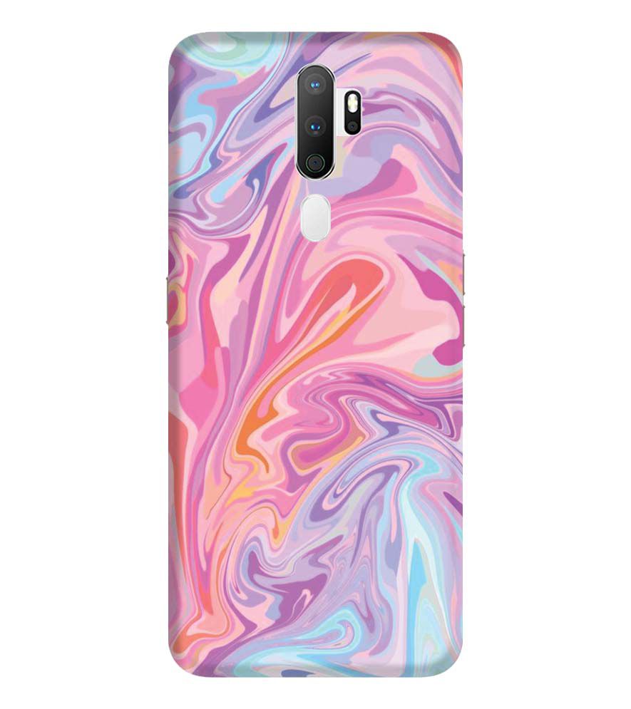 PS1319-Pink Premium Marble Back Cover for Oppo A9 (2020)