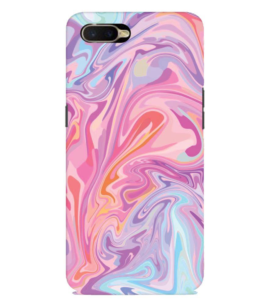 PS1319-Pink Premium Marble Back Cover for Oppo K1