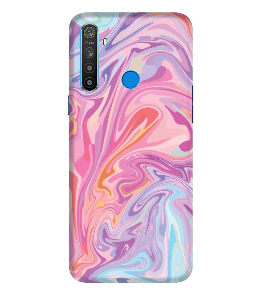 PS1319-Pink Premium Marble Back Cover for Realme 5