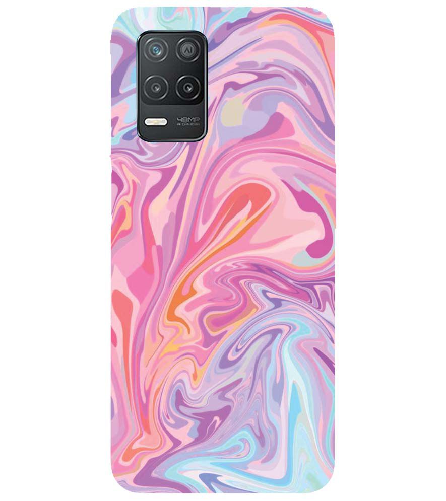 PS1319-Pink Premium Marble Back Cover for Realme 9 5G