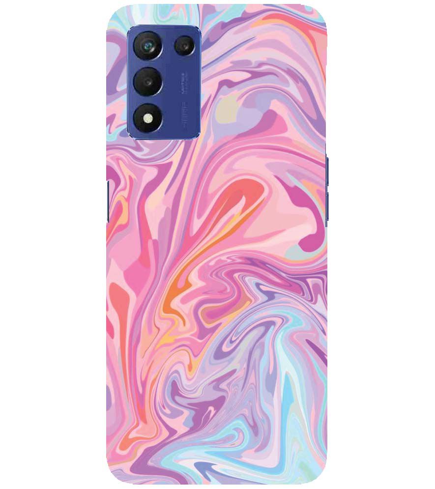 PS1319-Pink Premium Marble Back Cover for Realme 9 5G Speed