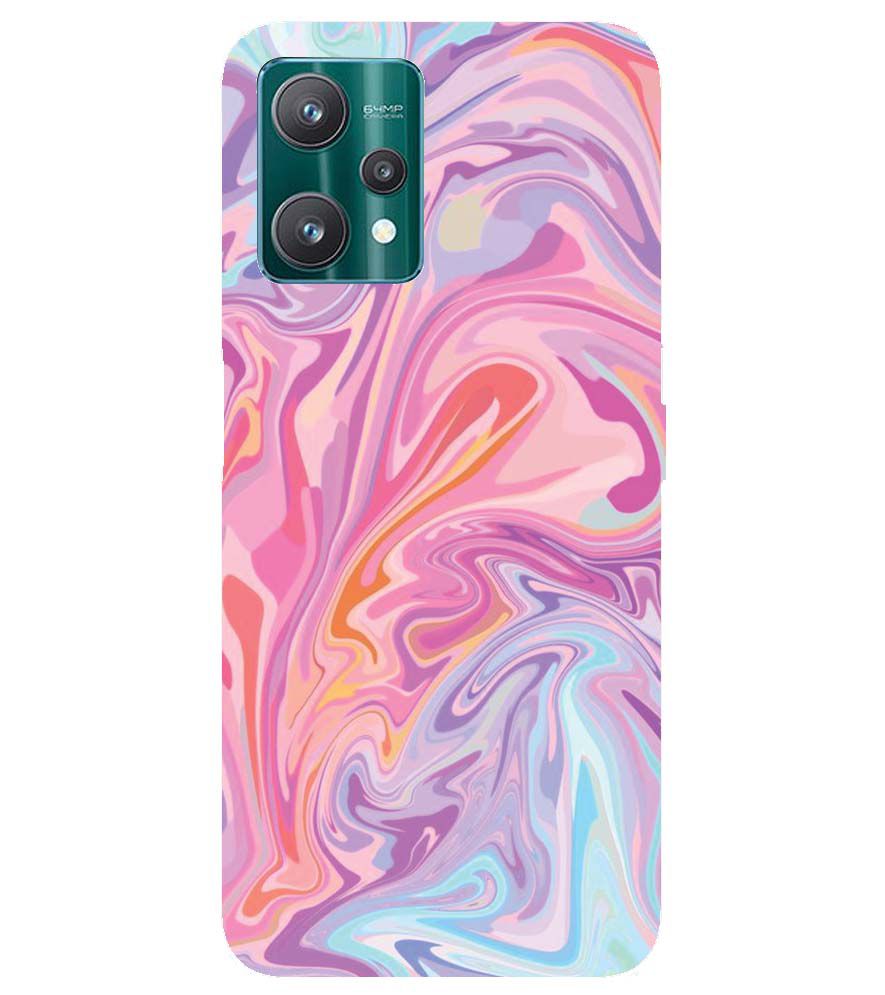 PS1319-Pink Premium Marble Back Cover for Realme 9 Pro+