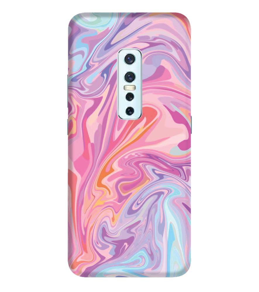 PS1319-Pink Premium Marble Back Cover for Vivo V17 Pro