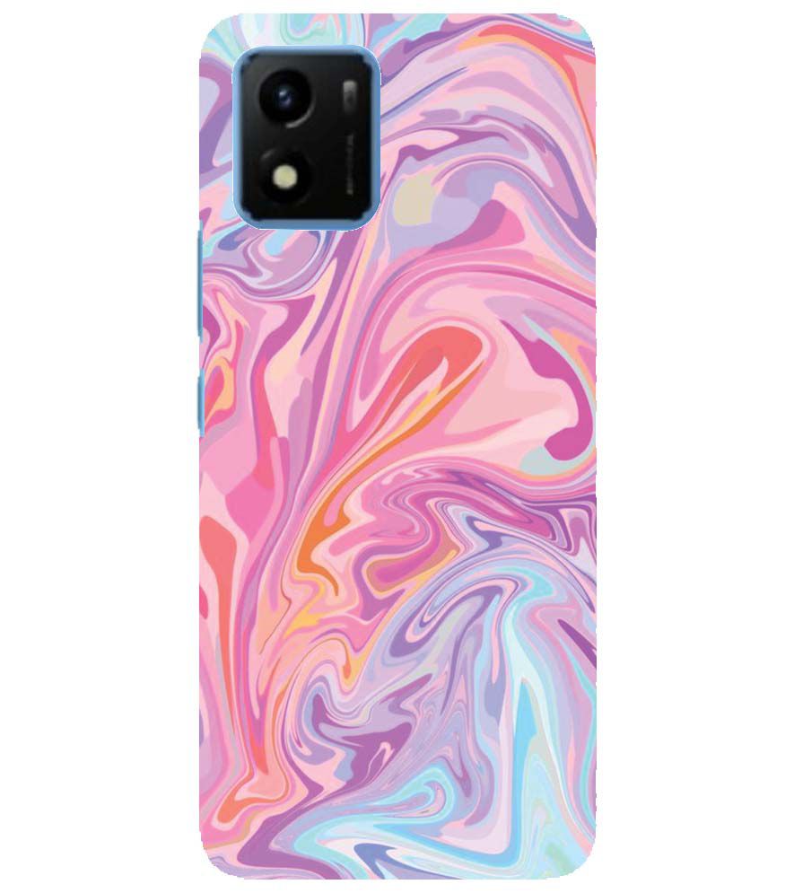 PS1319-Pink Premium Marble Back Cover for vivo Y01