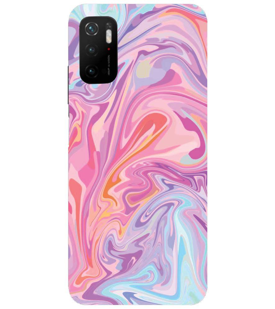 PS1319-Pink Premium Marble Back Cover for Xiaomi Poco M3 Pro 5G