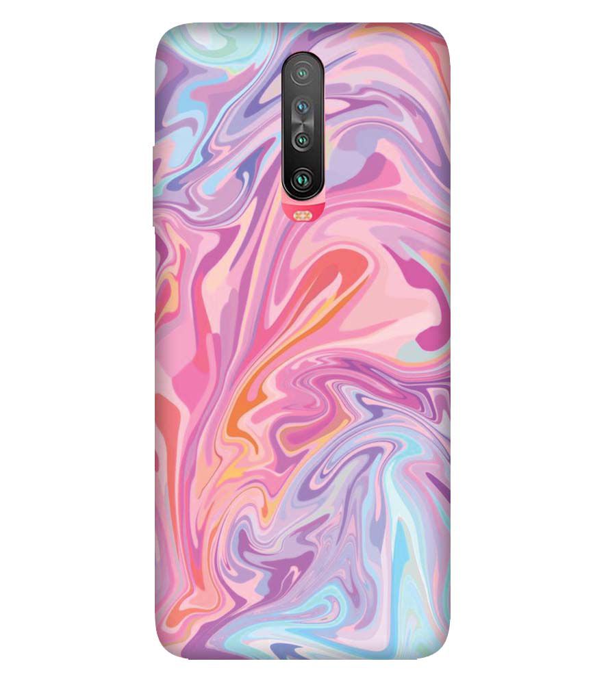 PS1319-Pink Premium Marble Back Cover for Xiaomi Poco X2