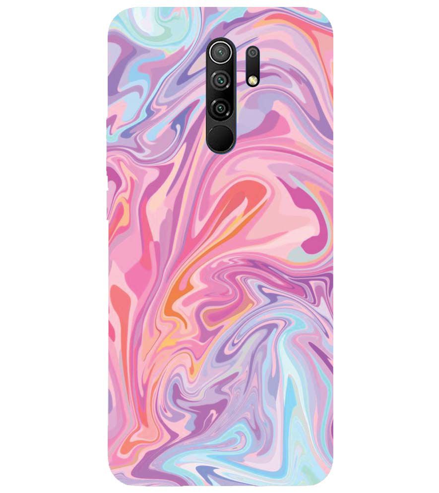 PS1319-Pink Premium Marble Back Cover for Xiaomi Redmi 9 Prime