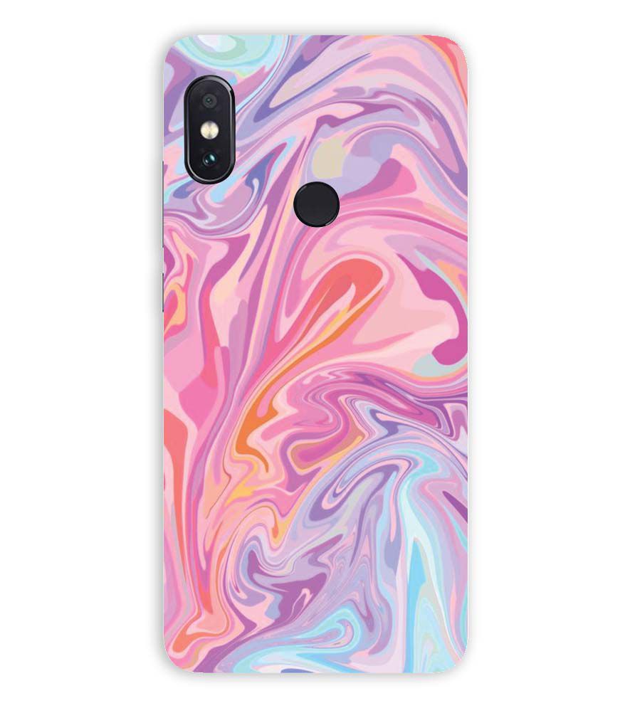 PS1319-Pink Premium Marble Back Cover for Xiaomi Redmi Note 5 Pro