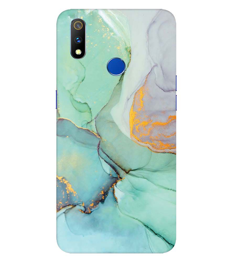 PS1320-Green Marble Premium Back Cover for  Realme X Lite