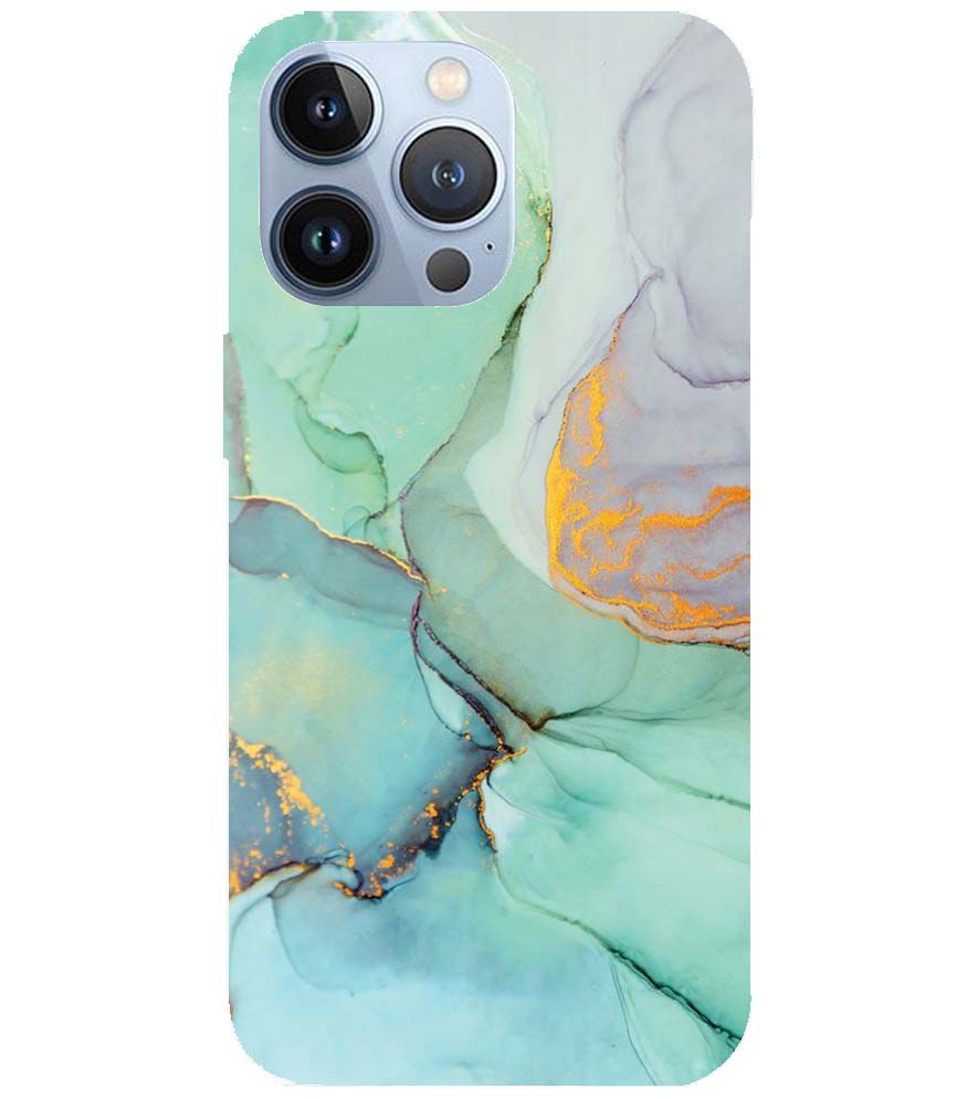 PS1320-Green Marble Premium Back Cover for Apple iPhone 13 Pro