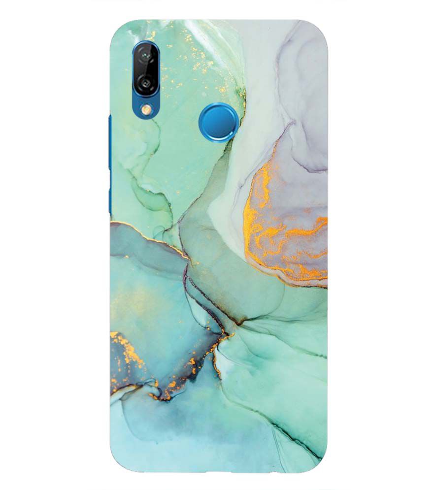 PS1320-Green Marble Premium Back Cover for Huawei P20 Lite