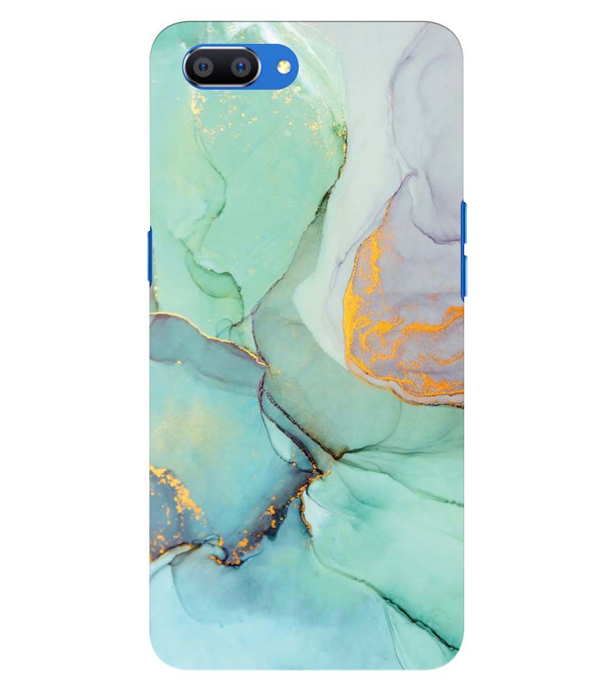 PS1320-Green Marble Premium Back Cover for Oppo A3s